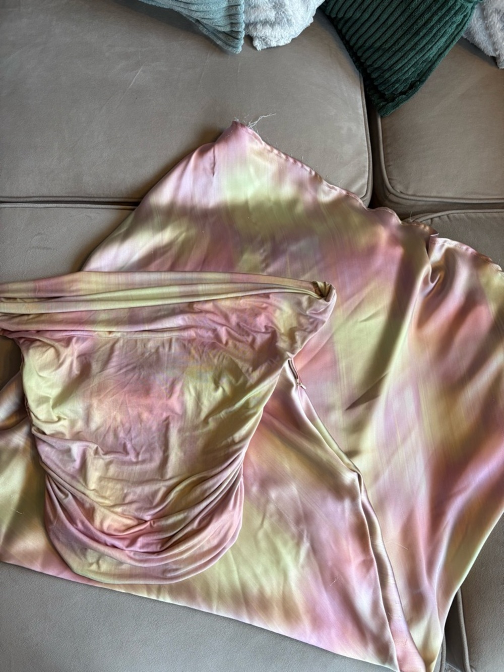 Zara Pastel two piece Satin set